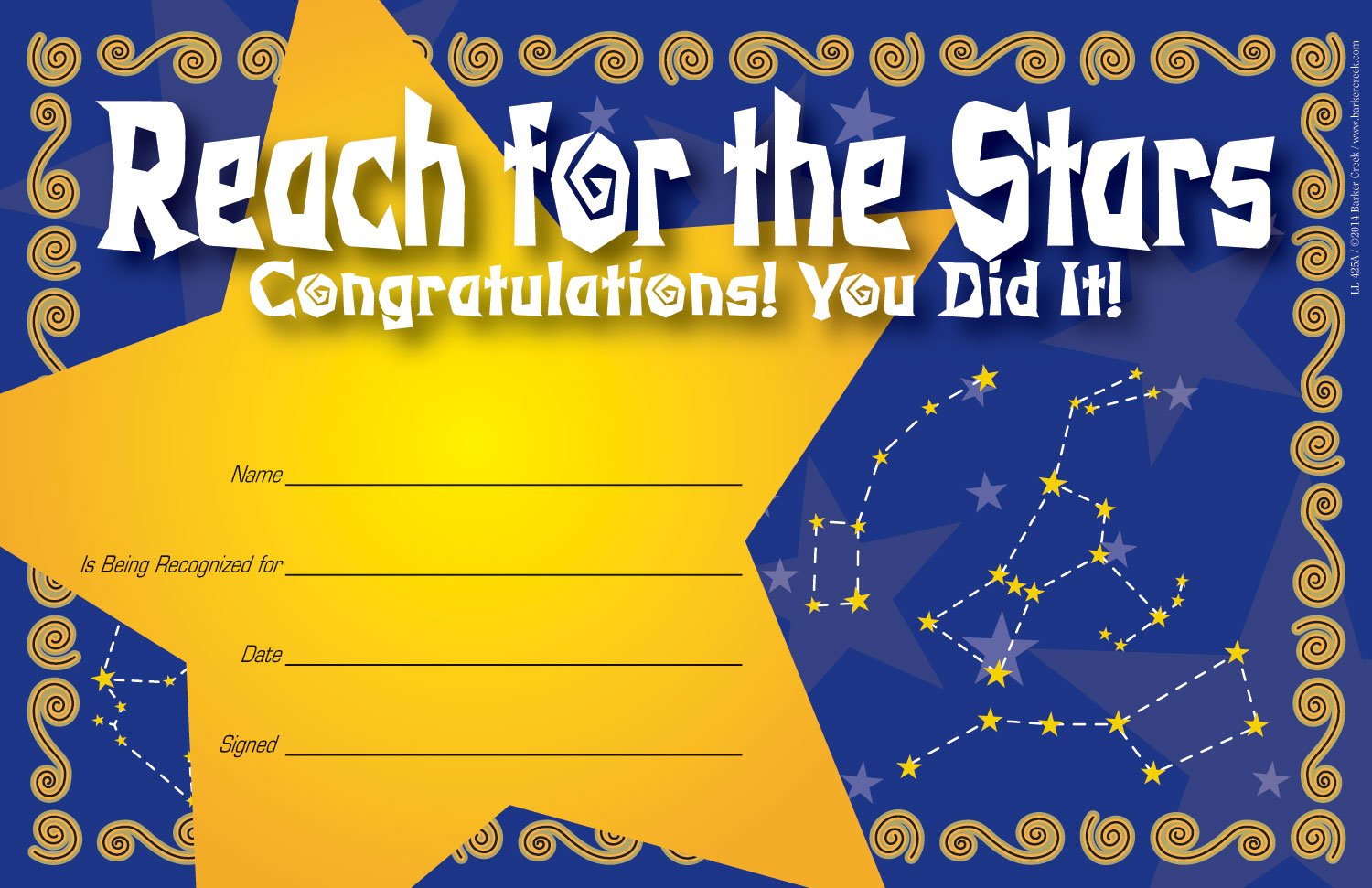 Barker Creek Recognition Awards, Reach for The Stars, Celebrate Student Achievements with These Colorful Awards