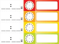Scholastic Teacher's Friend Schedule Cards Pocket Chart Add-ons, Multiple Colors - Chart not included (TF5405) (Pack of 3)