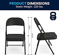 Flash Furniture HERCULES Series Double Braced Metal Folding Chair