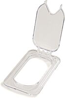 Carlisle FoodService Products 10339Z07 EZ Access Hinged Lid with Handle and Notch, Ninth Size, Clear