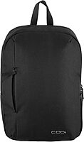 CODi Valore Lightweight 16" Laptop Backpack with Trolley Strap, Water Bottle Pocket, Padded Straps and Back – Black