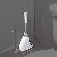 simplehuman Toilet Brush and Plunger with Caddy, Stainless Steel