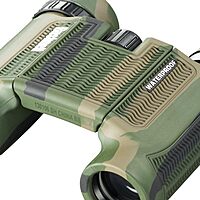 Bushnell 130106C H2O Roof Bak-4 WP/FP Twist Up Eyecups Binoculars with 6 L Clamshell, 10 x 25mm, Camo