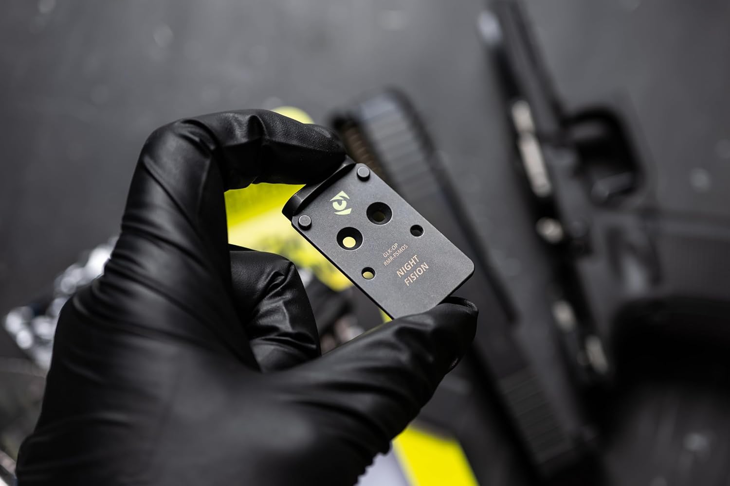 Night Fision Optic 17-4 Stainless Steel Handgun Mounting Plates for Red Dot Sights | Extra Screws - 507C/RMR