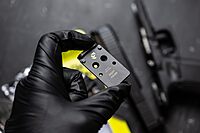 Night Fision Optic 17-4 Stainless Steel Handgun Mounting Plates for Red Dot Sights | Extra Screws and Installation Tool for Easy Setup | Compatible with 507C/RMR to Glock Full Size MOS