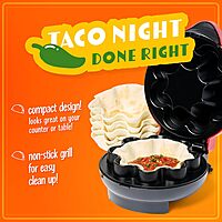 TACO TUESDAY Deluxe Electric Quesadilla & Tortilla Bowl Maker