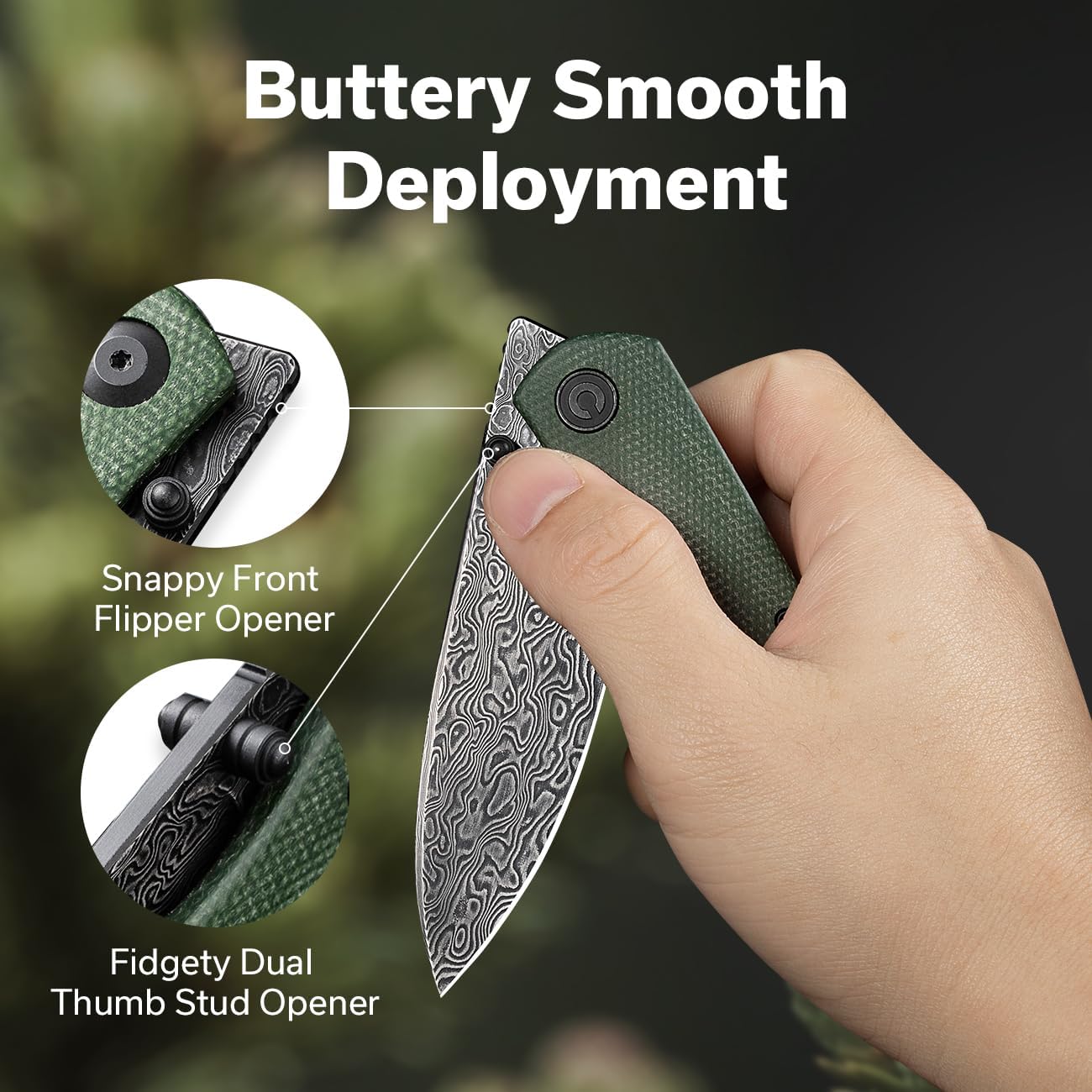 CIVIVI Sokoke Folding Pocket Knife for EDC, 3.35\" Blade