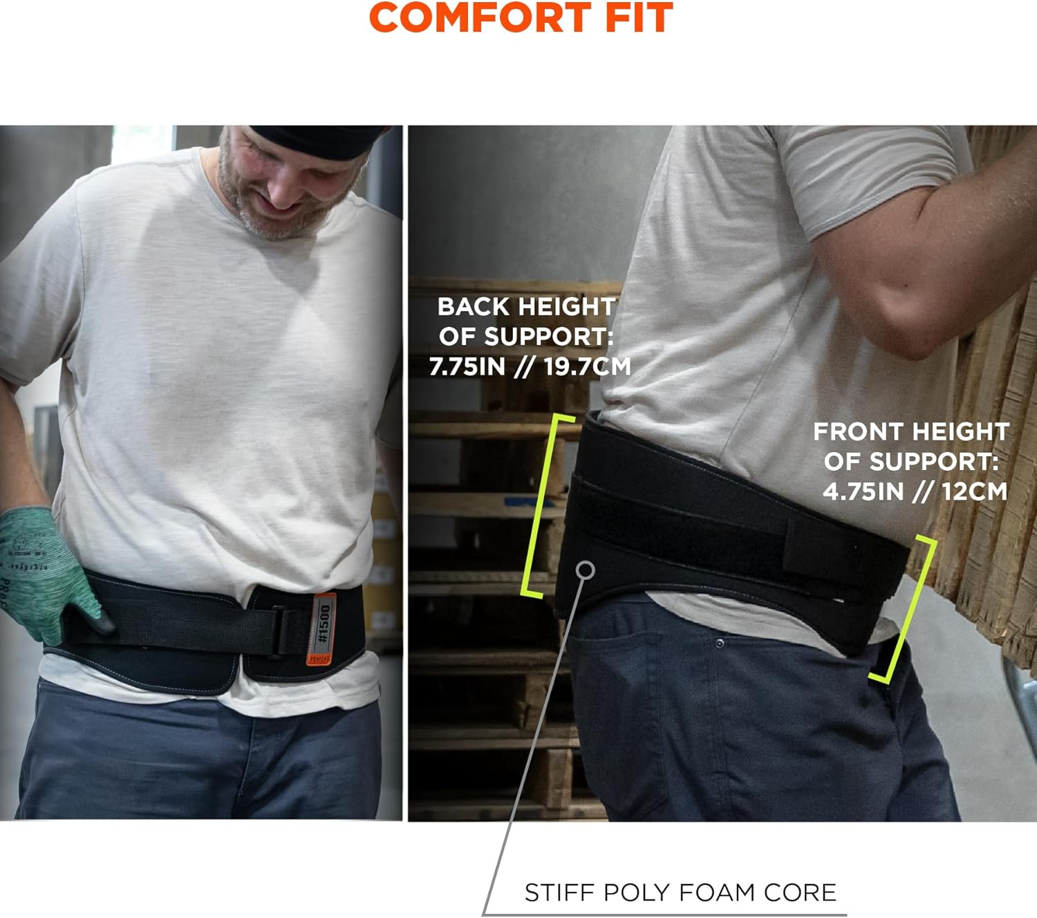 Ergodyne ProFlex 1500 Weight Lifters-Style Back Support Belt