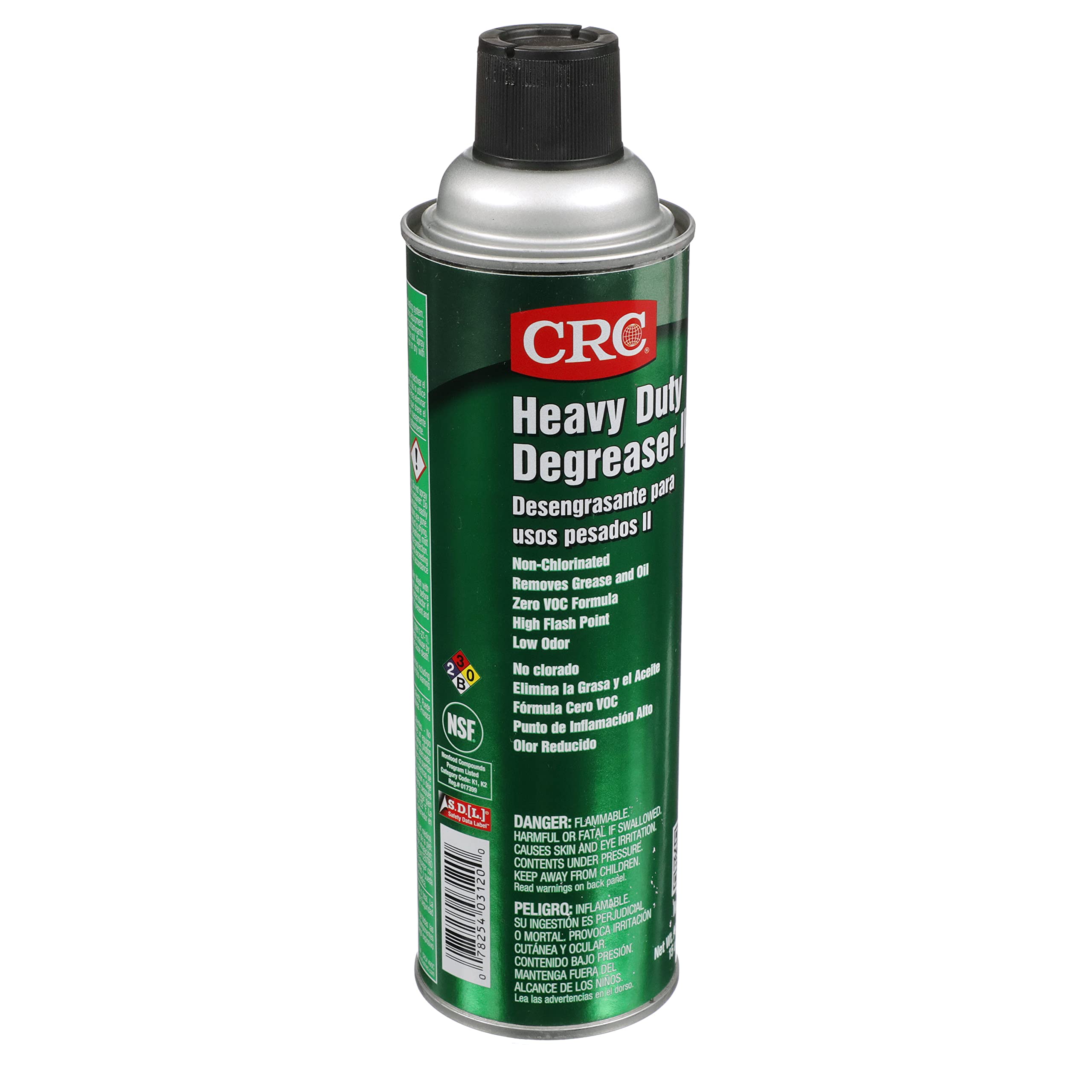 CRC 3120 Heavy Duty Degreaser II, 15 oz Aerosol Can, Clear/White 1 Pack 15 Fl Oz (Pack of 1)