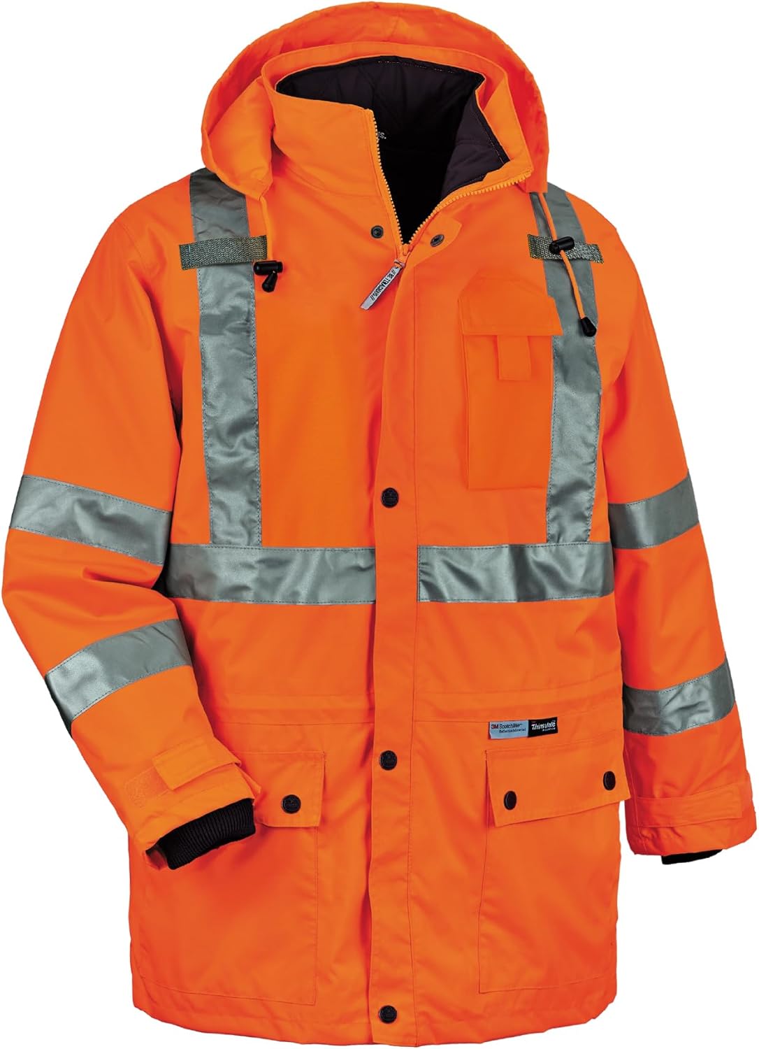 ERGODYNE GloWear 8385 Type R Class 3 High-Visibility 4-in-1 Reflective Safety Jacket