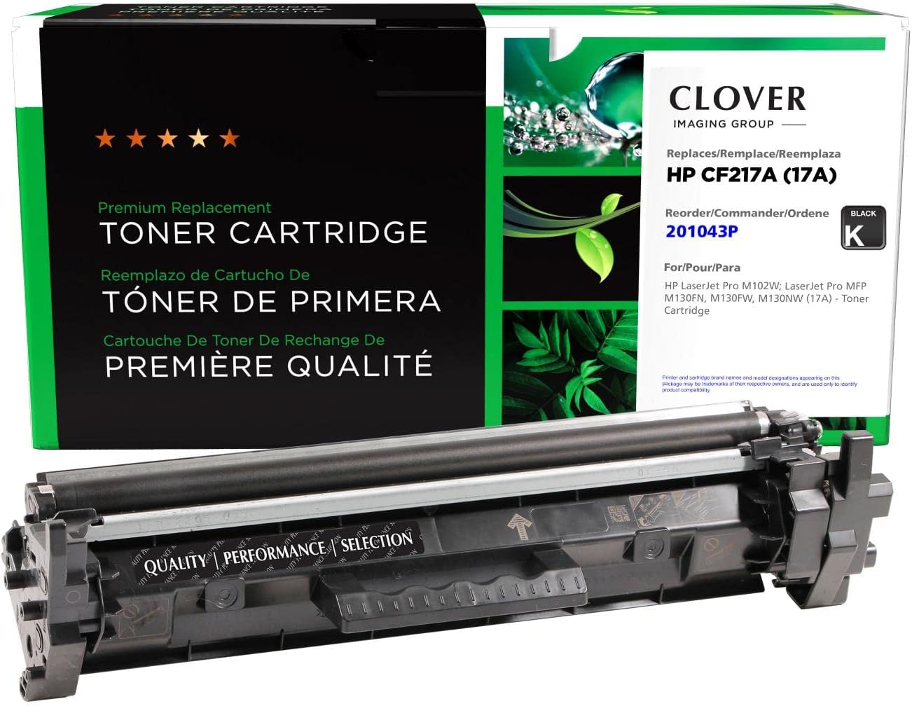 Clover Remanufactured Toner Cartridge Replacement for HP 17A (CF217A) | Black