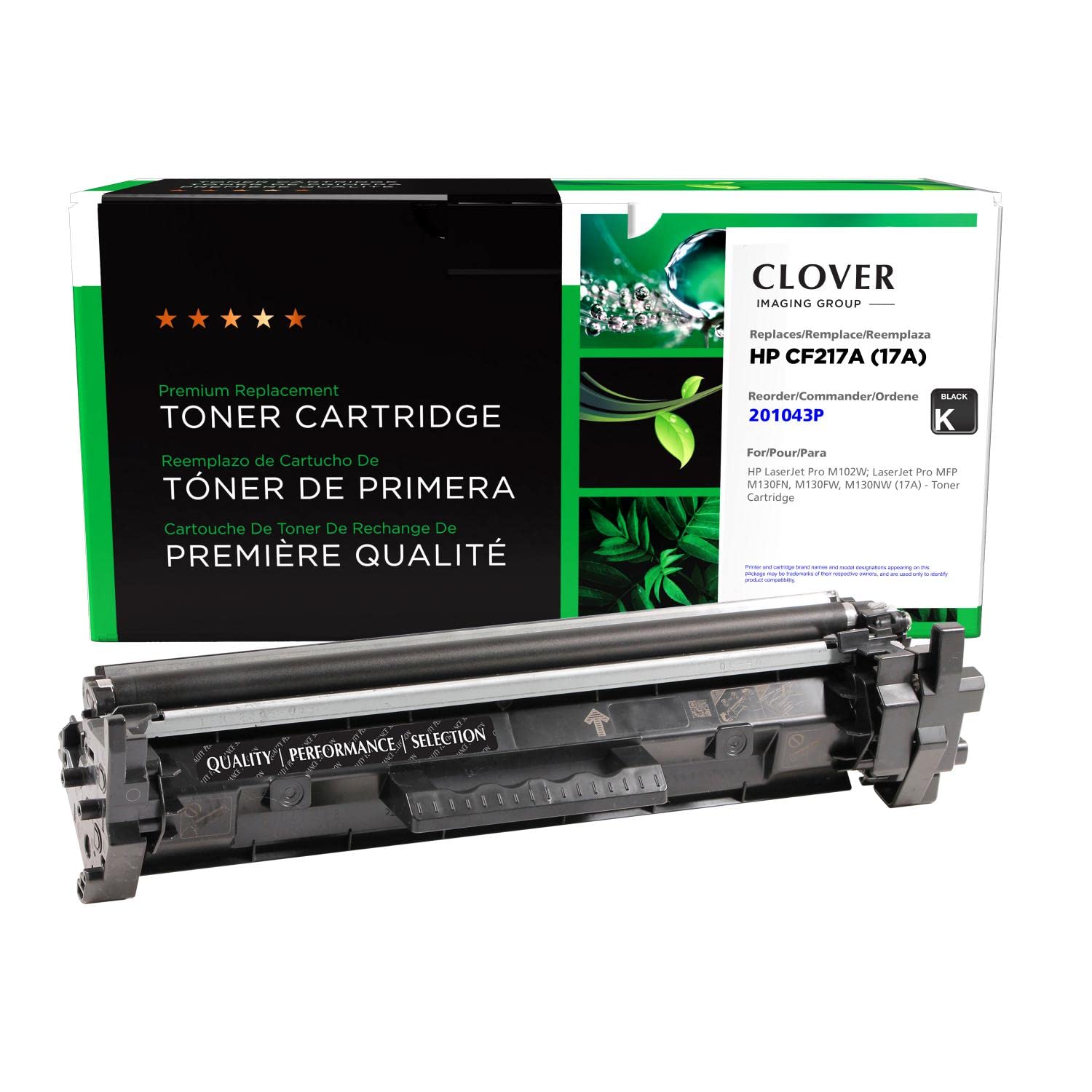 Clover Remanufactured Toner Cartridge Replacement for HP 17A (CF217A) | Black