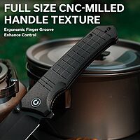 CIVIVI Tacticorix Pocket Knife for Men Women, EDC Flipper Folding Knife with 3.7" Nitro-V Blade G10 Handle for Camping