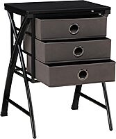 OSP Home Furnishings Olympic Utility Home Office Desk with Nesting 3-Drawer Storage Stand