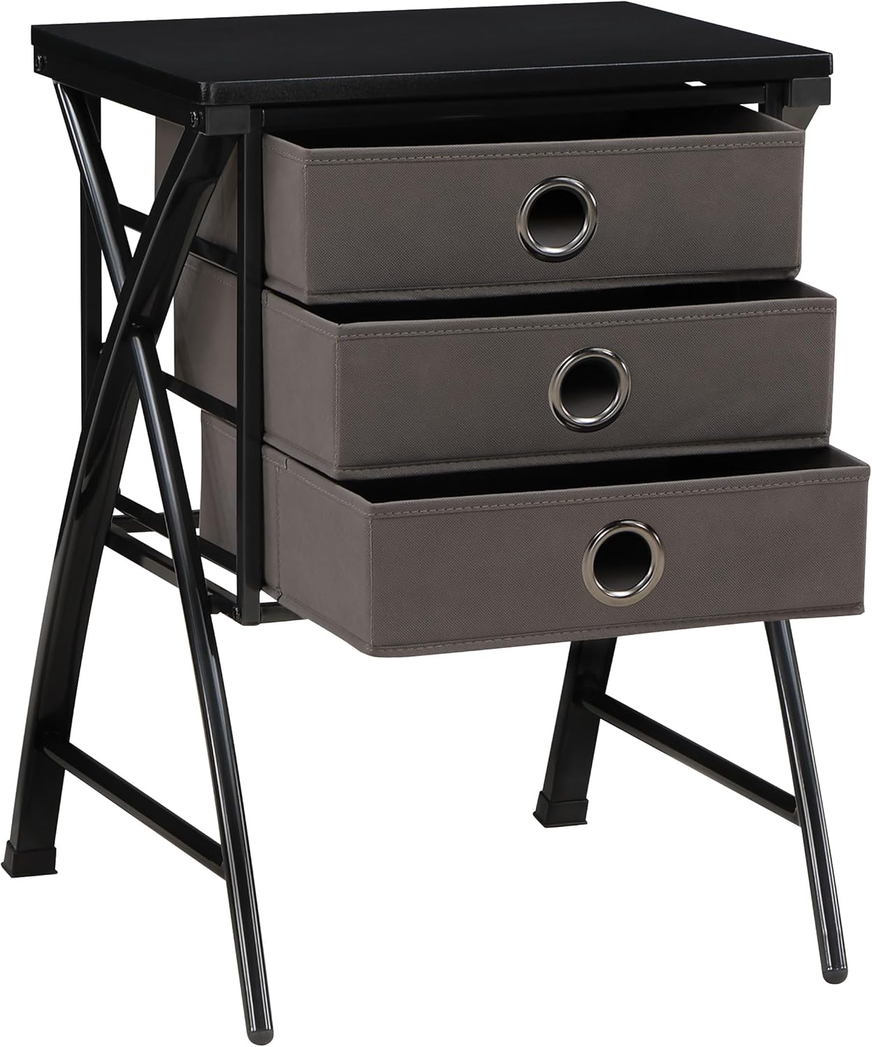 OSP Home Furnishings Olympic Utility Home Office Desk with Nesting 3-Drawer Storage Stand