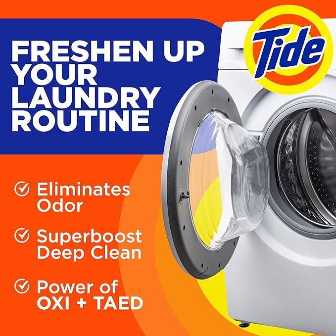 Tide Washing Machine Cleaner for Front and Top Loader Machines, 3 Count Box