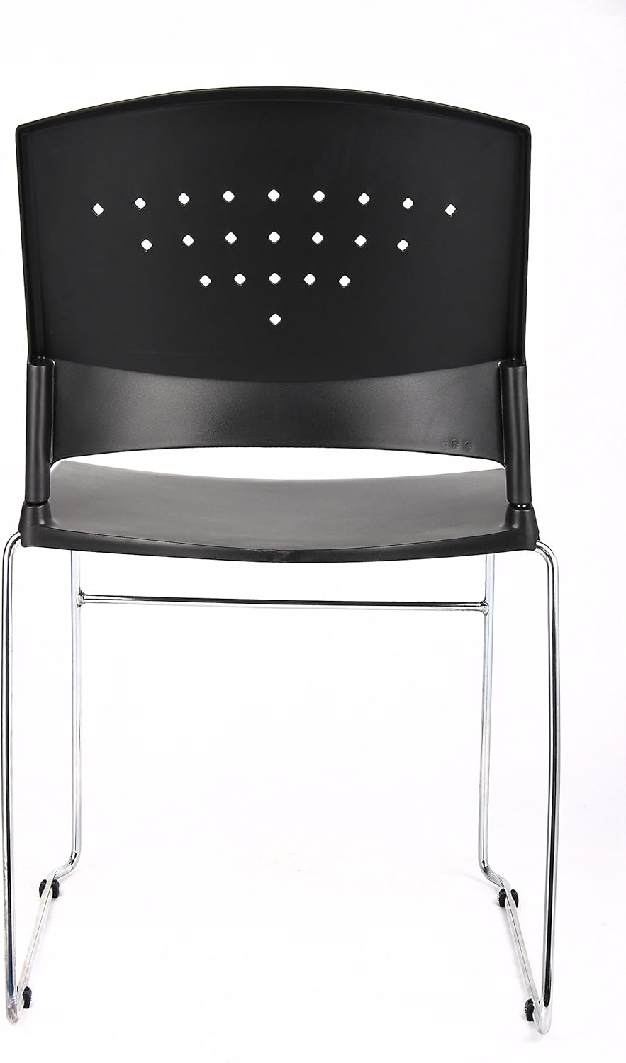 Boss Office Products Stack Chair with Chrome Frame