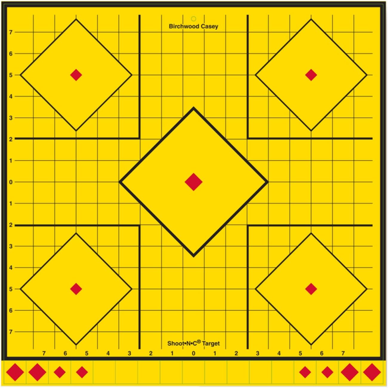 BIRCHWOOD CASEY Shoot-N-C Long Range Sight-in Always Flat Adhesive Back Shooting Training Reactive 17.75" Targets