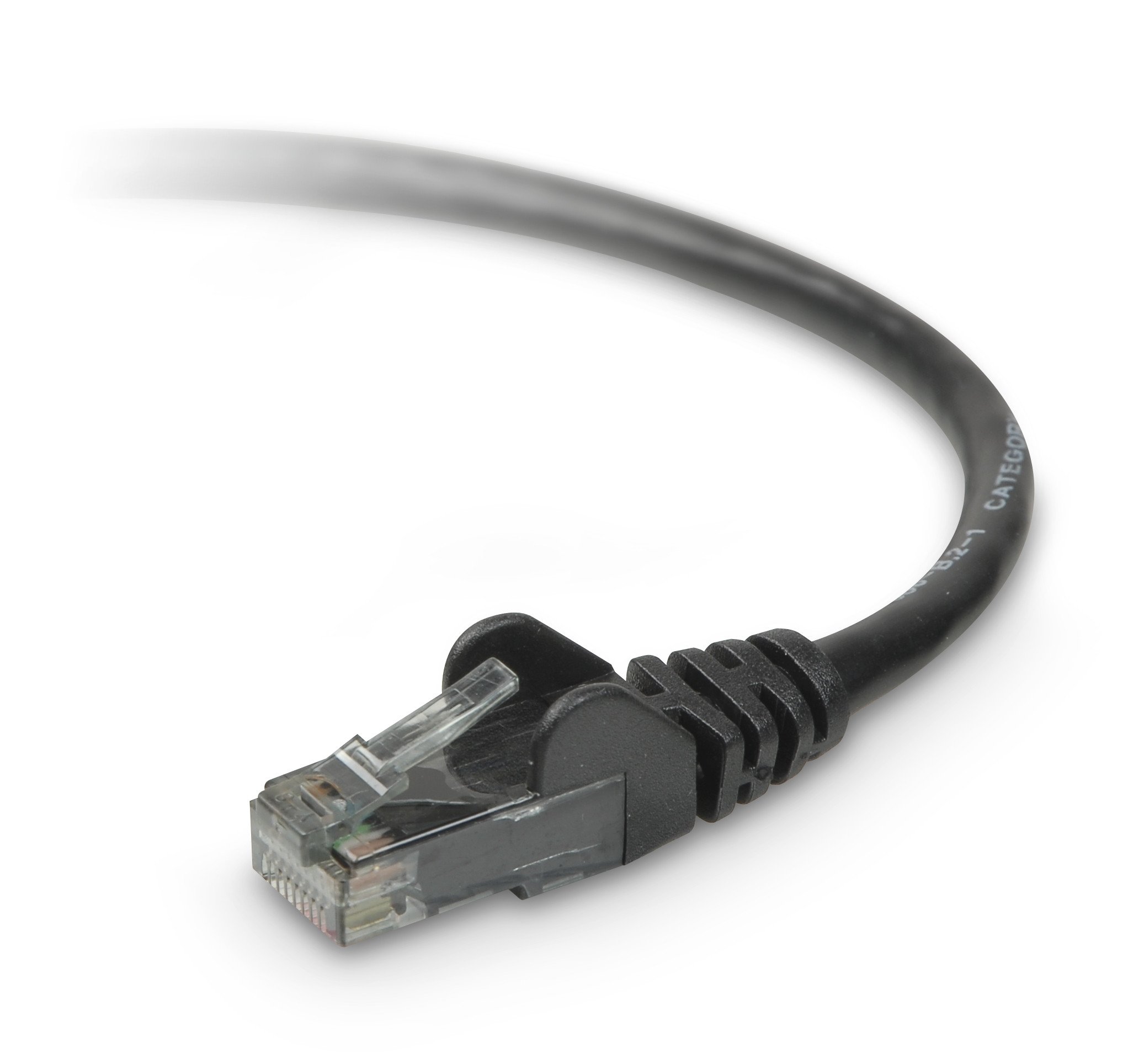 Belkin CAT6 Ethernet Patch Cable, RJ45 M/M - A3L980-25-BLK (25 ft, Black)