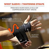 Ergodyne ProFlex 685 Wrist Support Sleeve - Dual Tightening Straps