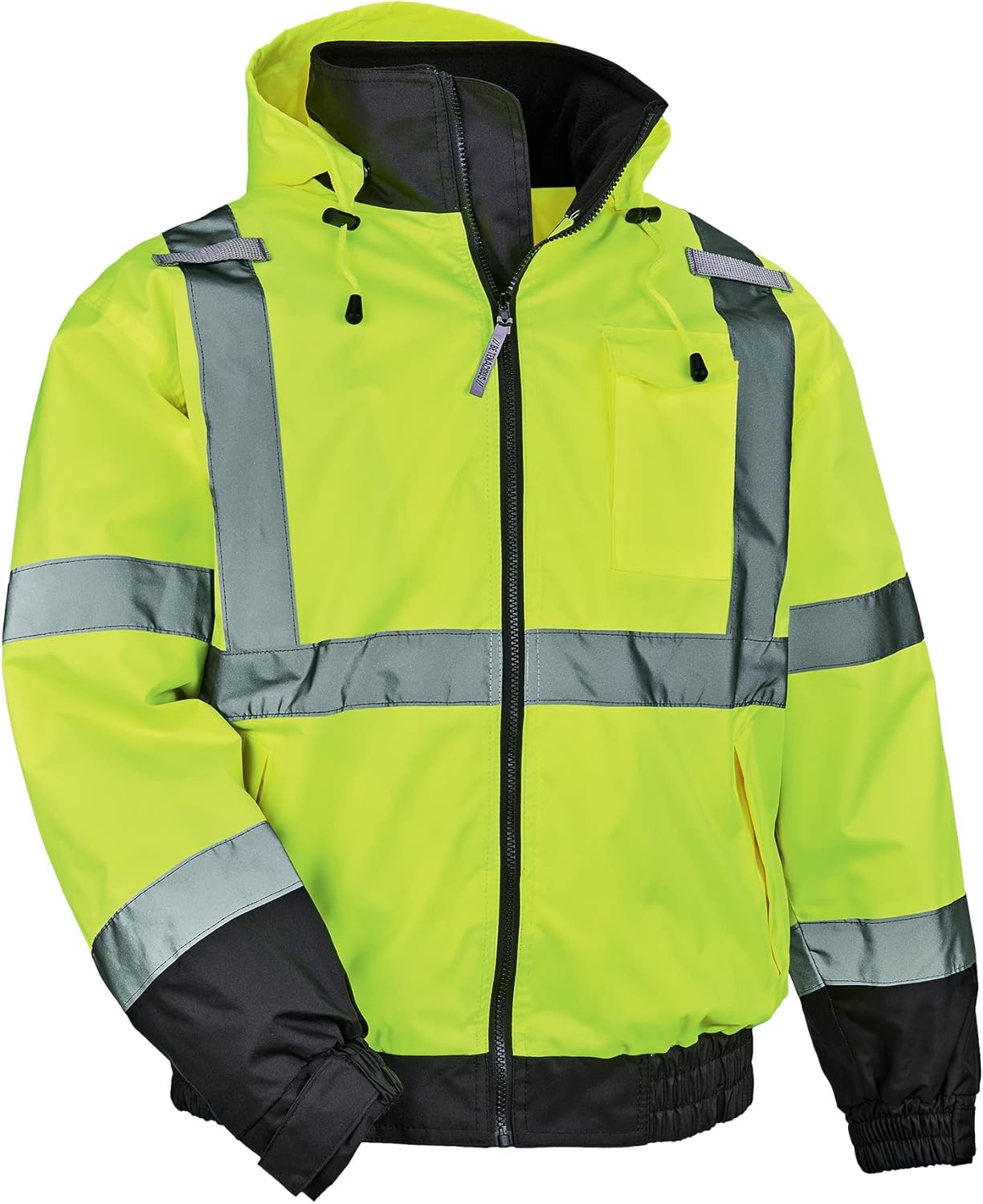 Ergodyne GloWear 8379 Type R Class 3 High-Visibility Fleece-Lined Bomber Jacket