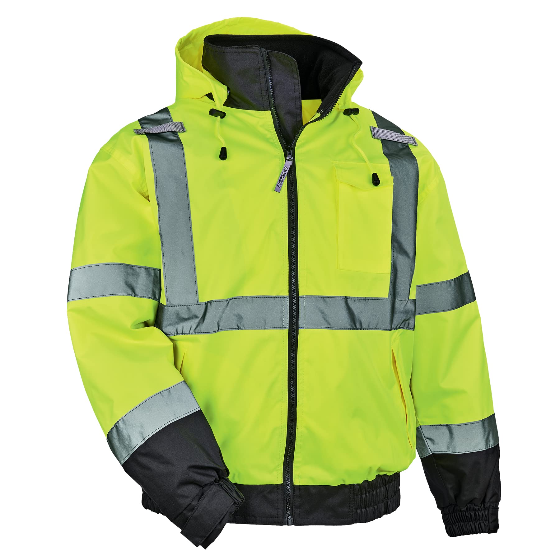 Ergodyne GloWear 8379 Type R Class 3 High-Visibility Fleece-Lined Bomber Jacket