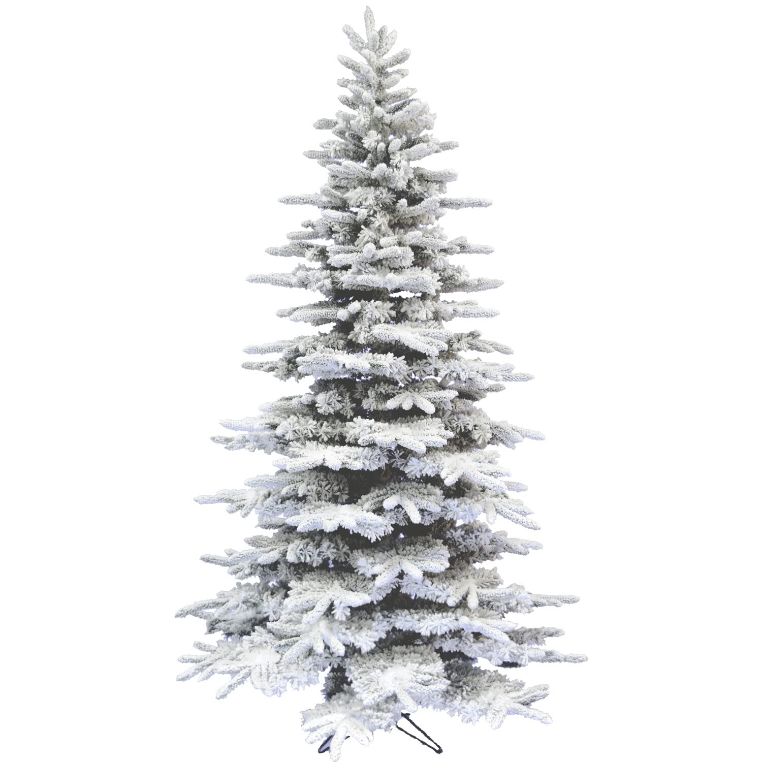 FRASER HILL FARM 7.5-Ft. Mountain Pine Flocked Artificial Christmas Tree