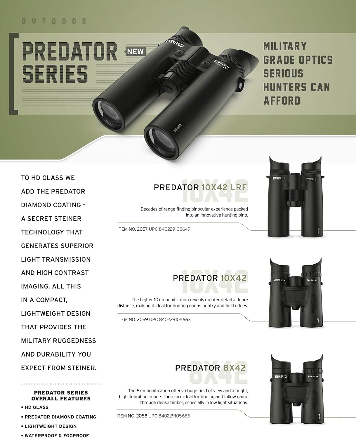 STEINER Predator Series Hunting Binoculars 42mm