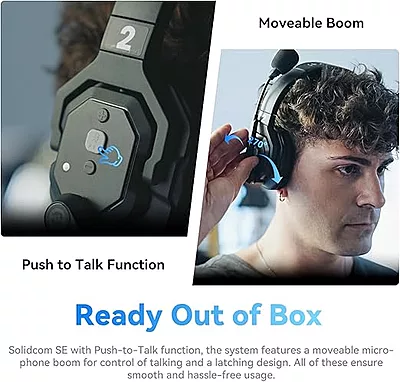 HOLLYLAND Solidcom SE Pro 5S 5-Person Full-Duplex Single-Ear Headset Intercom System (1.9 GHz)