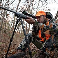 Caldwell Prone and Sitting Bipods with Adjustable Legs and Slim Folding Design for Easy Transport, Rifle Stability