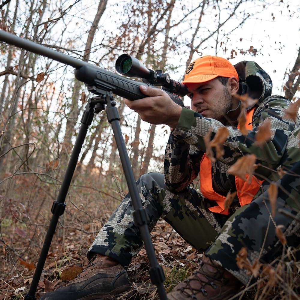Caldwell Prone and Sitting Bipods with Adjustable Legs and Slim Folding Design for Easy Transport, Rifle Stability