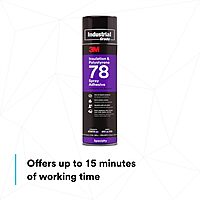3M 78 Polystyrene Foam Insulation Spray Adhesive, Translucent 17.9 Oz. Aerosol Can