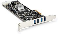 StarTech.com 4 Port USB 3.0 PCIe Card and Ethernet Adapter Bundle - 10/100/1000 Gigabit LAN PCI Express+ USB to Ethernet