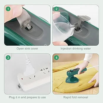 PERFECT MINI DRY AND WET IRON CLOTHES STEAMER WITH THICK CABLE