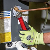 Klein Tools D507-8 Adjustable Wrench, Extra Capacity Jaw Forged Drive Wrench with High Polish Chrome Finish