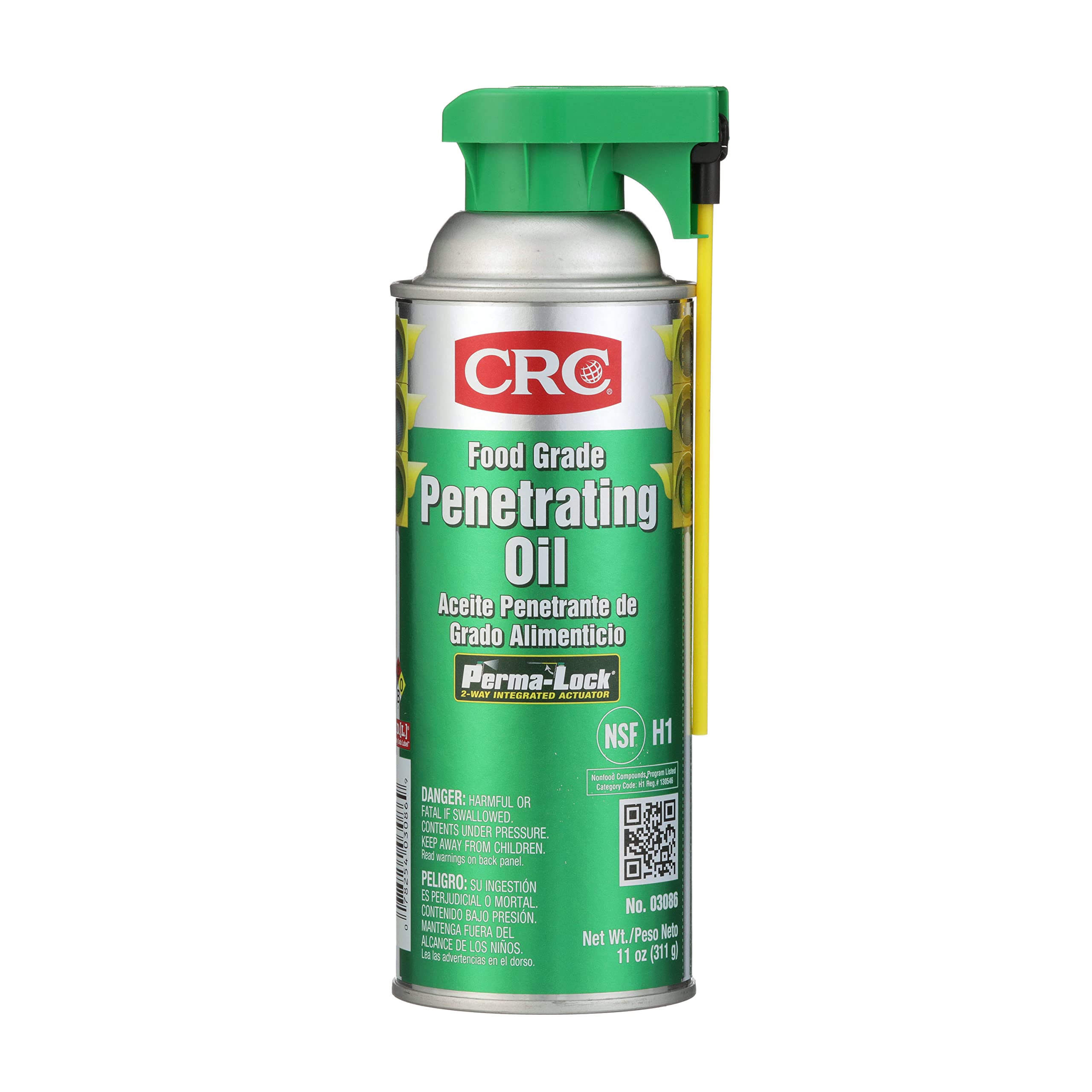 CRC Food Grade Penetrating Oil 03086 – 11 Wt. Oz., General Purpose Lubricant for Food Processing Equipment 1 Pack 11 Oz