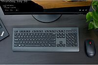 Lenovo Professional Wireless Keyboard and Mouse Combo, 2.4 GHz USB Wireless Receiver, Full Size Ambidextrous Mouse