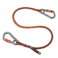 Ergodyne - 19828 Shock Absorbing Tool Lanyard with Two Locking Aluminum Carabiners, Tool Weight Capacity 15lbs, Squids 3118, Orange (3118F(x)), Standard