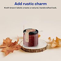 Avery Kraft Brown Wraparound Band Labels, Sure Feed Technology, 1.5 x 7.75, Cigar Band Labels