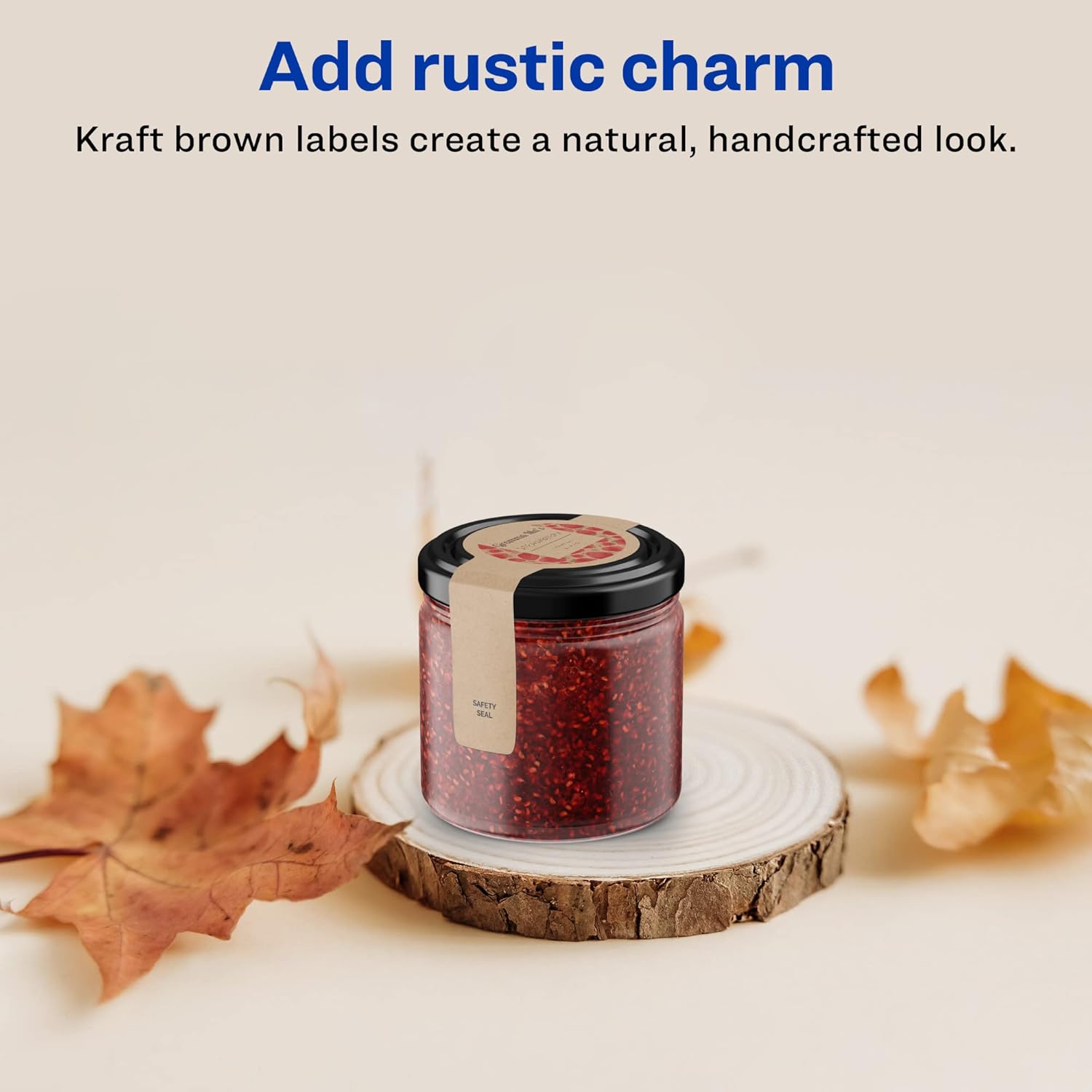 Avery Kraft Brown Wraparound Band Labels, Sure Feed Technology, 1.5 x 7.75, Cigar Band Labels