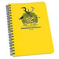 Rite in the Rain Weatherproof Spiral Notebook, 4.625" x 7", Yellow Cover, Birders Journal (No. 195)