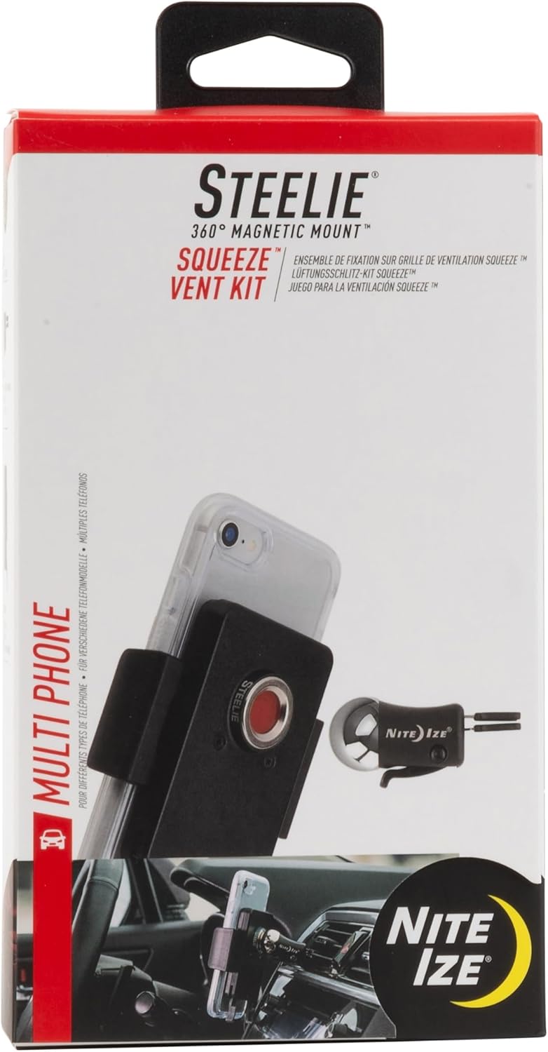 Nite Ize Steelie Vent Kit - Magnetic Phone Mount for Car Vents