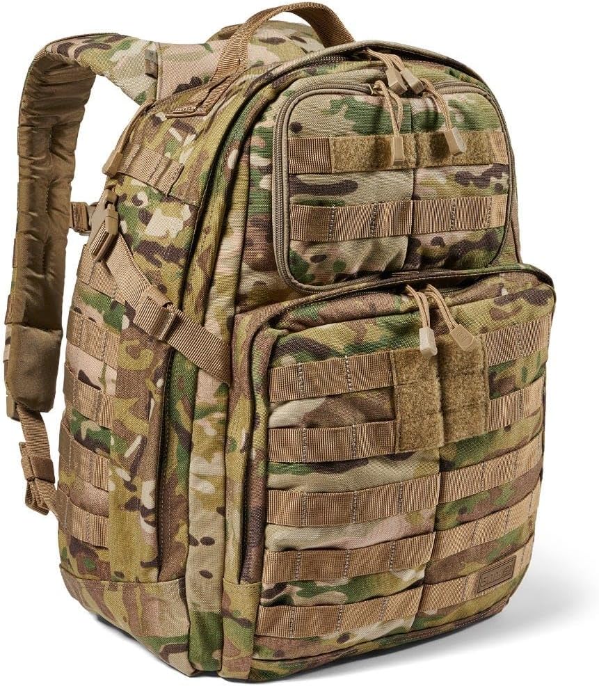 5.11 Tactical Backpack, RUSH 24 2.0 Military Survival Molle Back Pack with Laptop Compartment, 37L, Multicam, Style 56564ABR