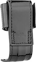 Hi-Gloss Black Leather Steel Based Radio Holder - Premium Clarino Leather