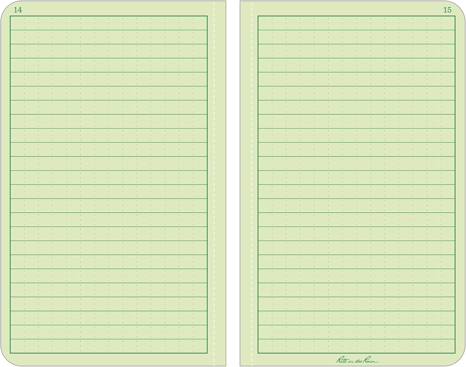 RITE IN THE RAIN Weatherproof Hardcover Pocket Notebook, Universal Rule, 160 Pages