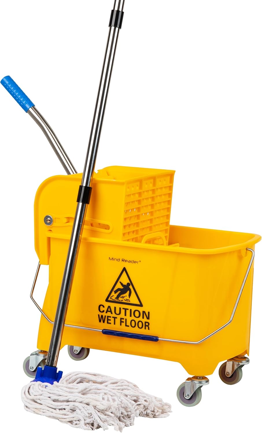 MIND READER Mop Bucket 22 Qt with Upward-Press Wringer