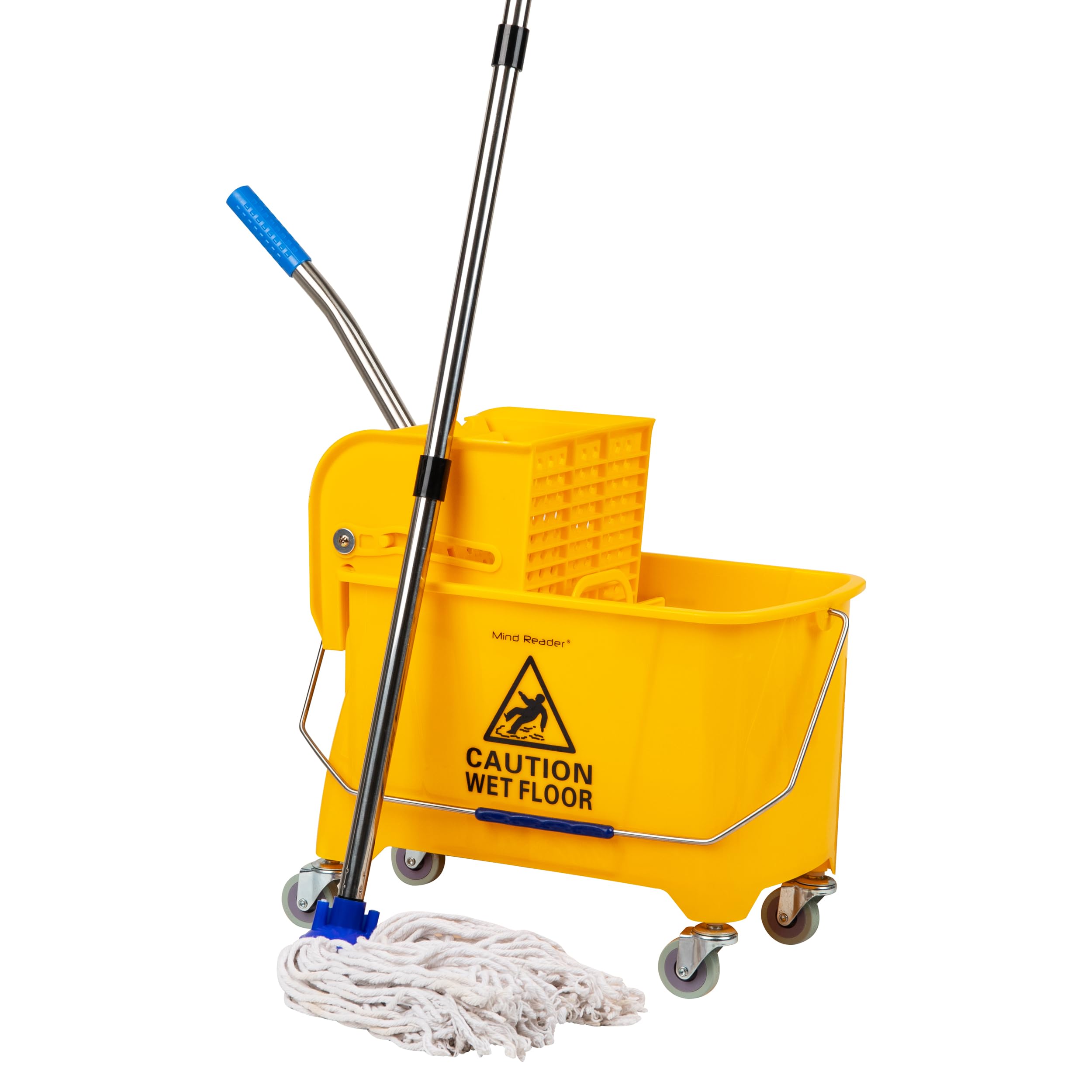 MIND READER Mop Bucket 22 Qt with Upward-Press Wringer