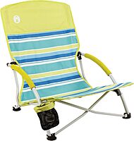 Coleman Utopia Breeze Lightweight Beach Chair with Cup Holder, Comfortable Portable Outdoor Chair with Carry Bag