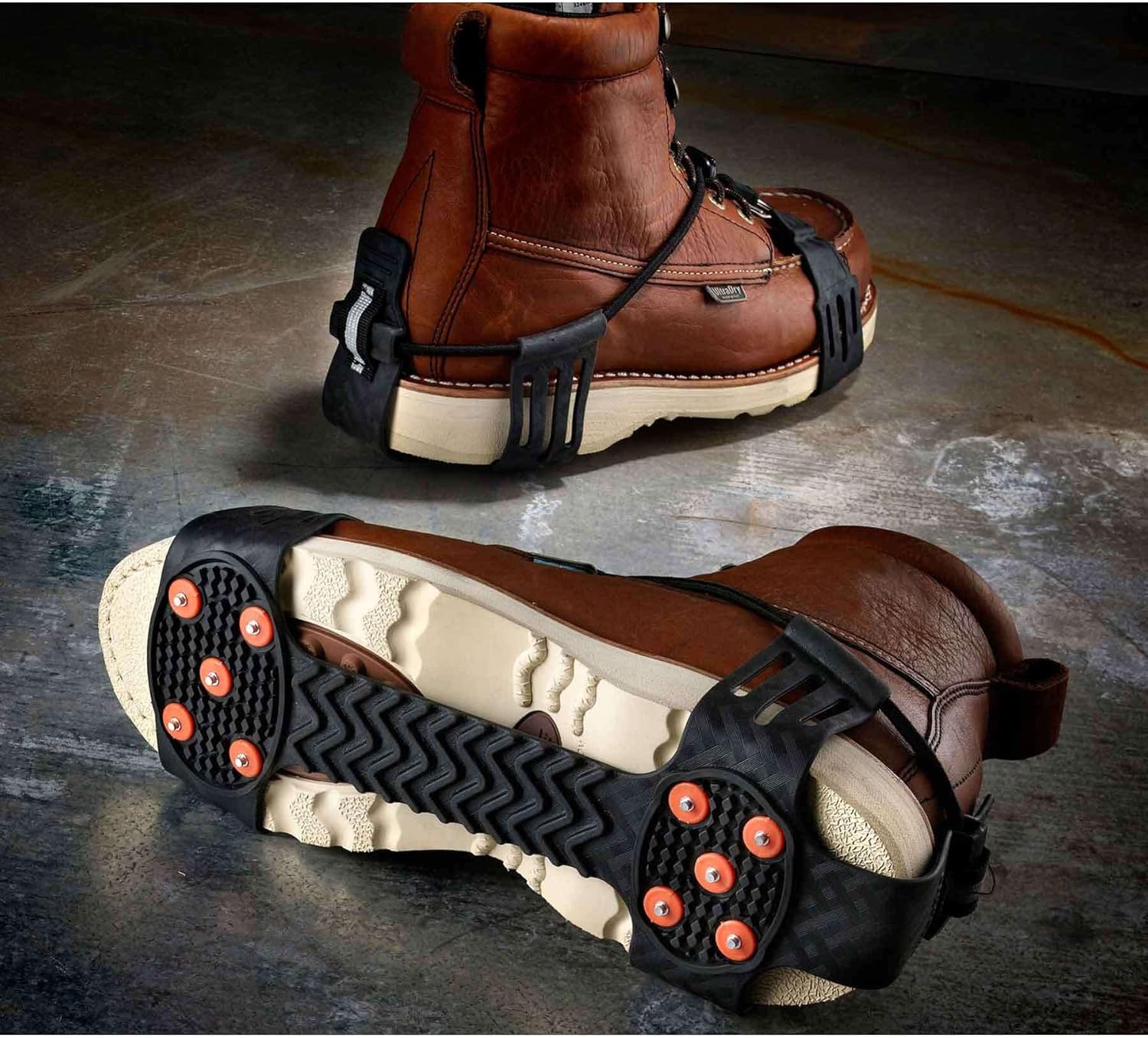 Ergodyne TREX 6310 Adjustable Slip-On Ice Traction Cleats with 10 Carbon Steel Spike Grips