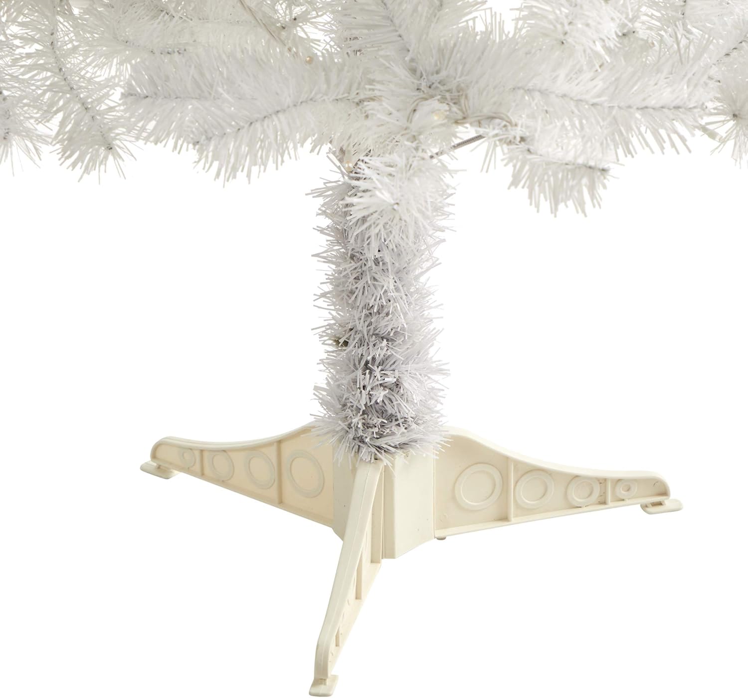 Nearly Natural 5ft. White Artificial Christmas Tree with 350 Bendable Branches and 150 Clear LED Lights